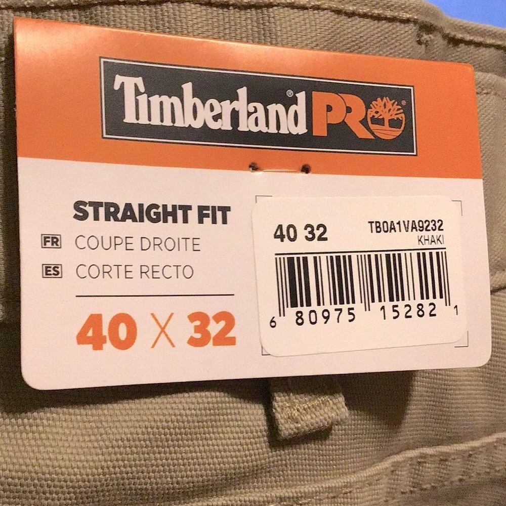 Timberland Pants 40 x 30 Straight fit Khaki Pro Flex Canvas [New With Tags] - Picture 4 of 6